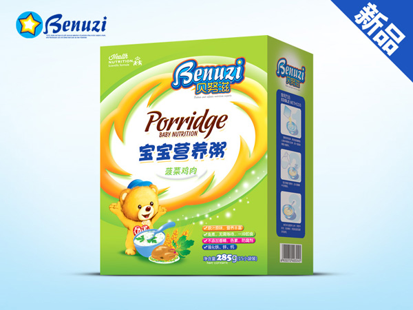 貝努滋菠菜雞肉寶寶營養(yǎng)粥