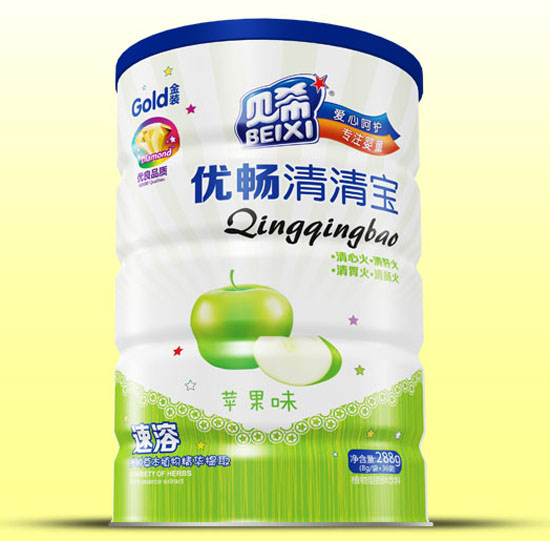 貝希優(yōu)暢(蘋果味)速溶清清寶鐵聽(tīng)