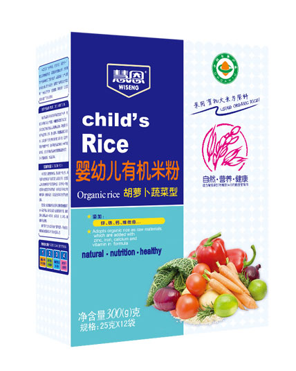 慧恩300克胡蘿卜蔬菜有機(jī)米粉