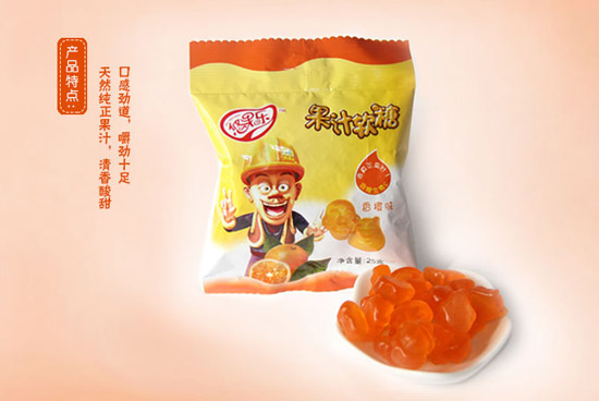 熊出沒(méi)25g五連包果汁軟糖香橙味