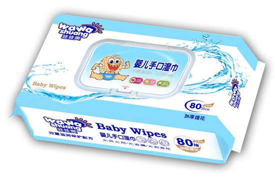 娃娃爽嬰兒手口濕巾帶蓋80片(洋甘菊)
