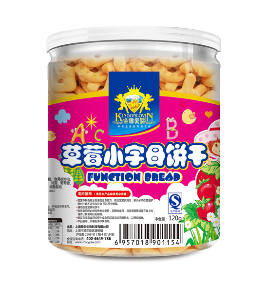 金盾愛嬰草莓小字母餅干