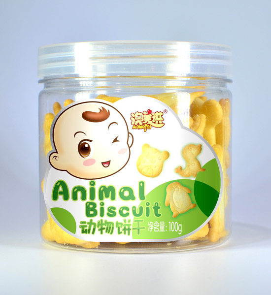 澳美琪動物餅干椰子味