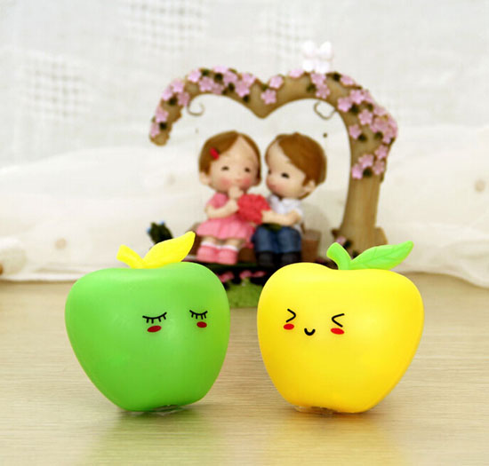 柯麗雅趣味蘋(píng)果插電開(kāi)關(guān)小夜燈