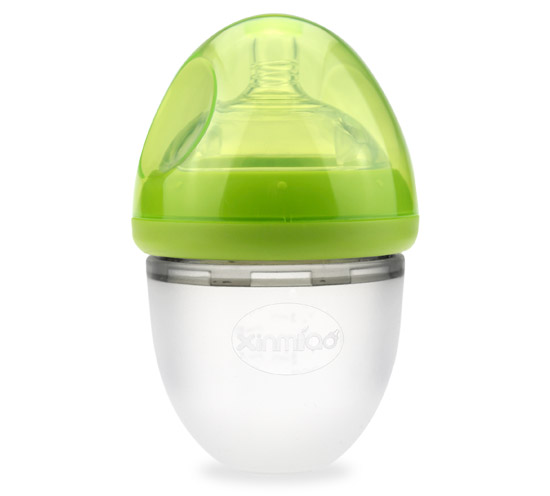 欣苗廣口硅膠奶瓶120ml綠色
