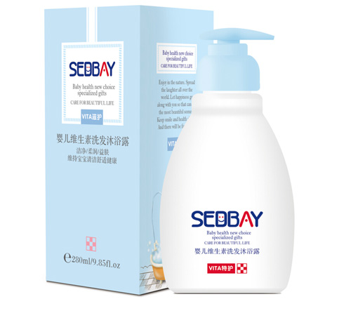 喜得貝嬰兒維生素洗發(fā)沐浴露280ml