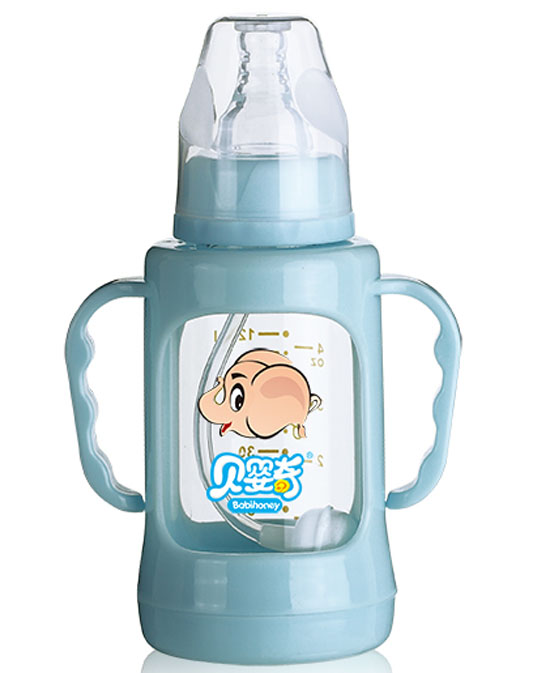 貝嬰奇標(biāo)口防爆晶鉆玻璃奶瓶120ML
