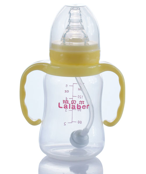 拉貝爾5安士標(biāo)準(zhǔn)口徑自動(dòng)吸管PP奶瓶-黃色手柄