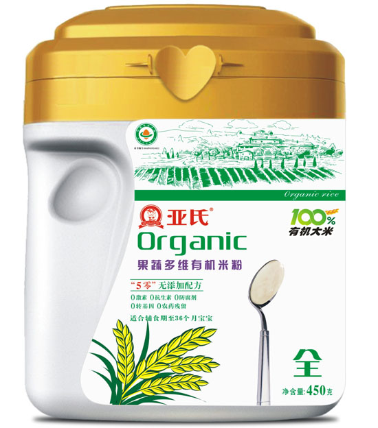 亞氏果蔬多維有機(jī)米粉罐裝