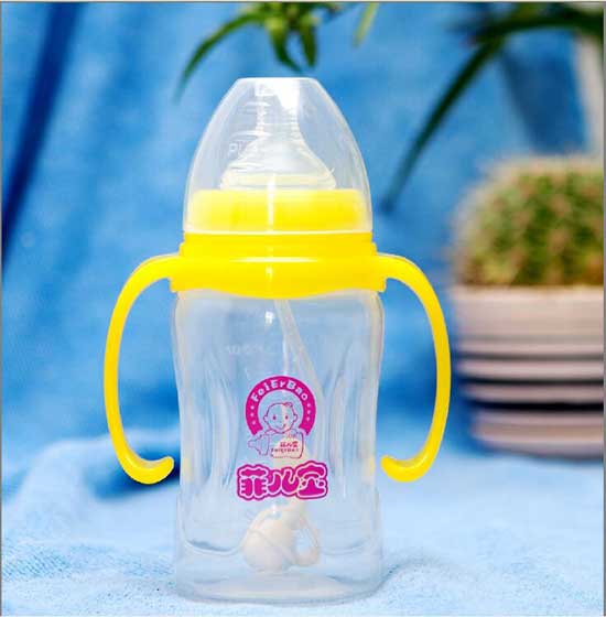 菲兒寶240ML寬口PP全自動(dòng)奶瓶(黃色)