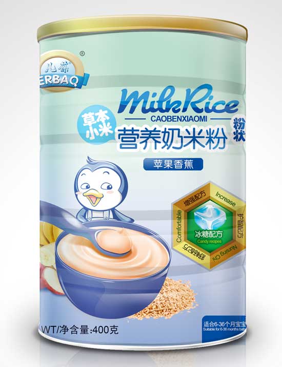 兒葆蘋(píng)果香蕉草本小米營(yíng)養(yǎng)奶米粉
