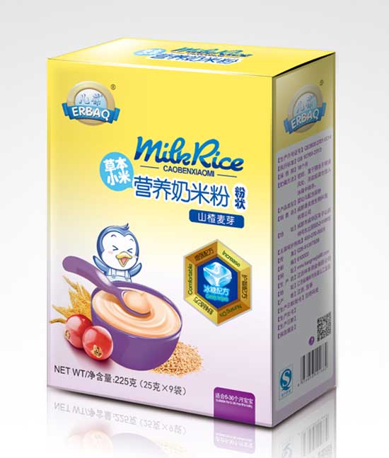 兒葆山楂麥芽草本小米營養(yǎng)奶米粉盒裝