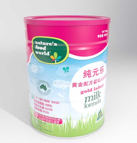 純?cè)獦?lè)嬰幼兒配方奶粉12-36個(gè)月3段