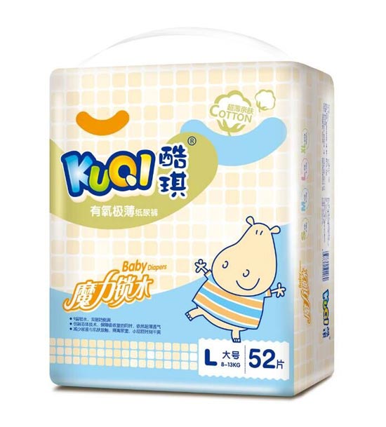 酷琪有氧極薄紙尿褲L52片