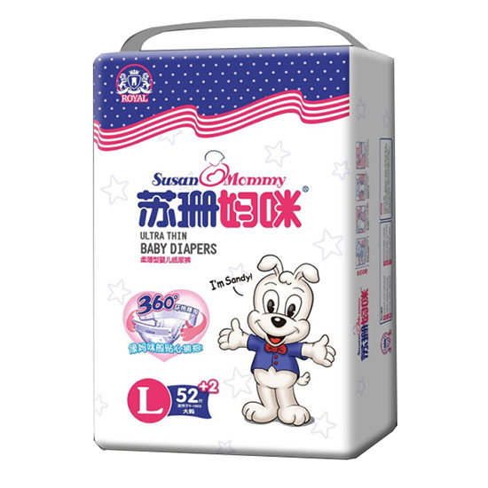 蘇珊媽咪柔薄型嬰兒紙尿褲L54片