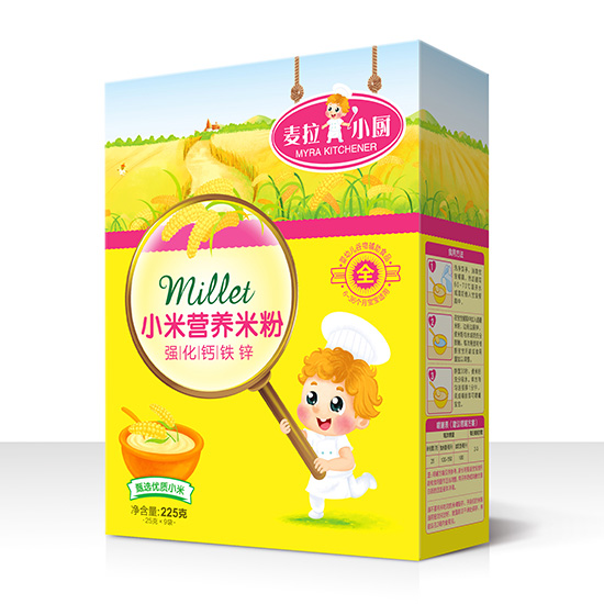 麥拉小廚-小米營養(yǎng)米粉盒裝-強化鈣鐵鋅