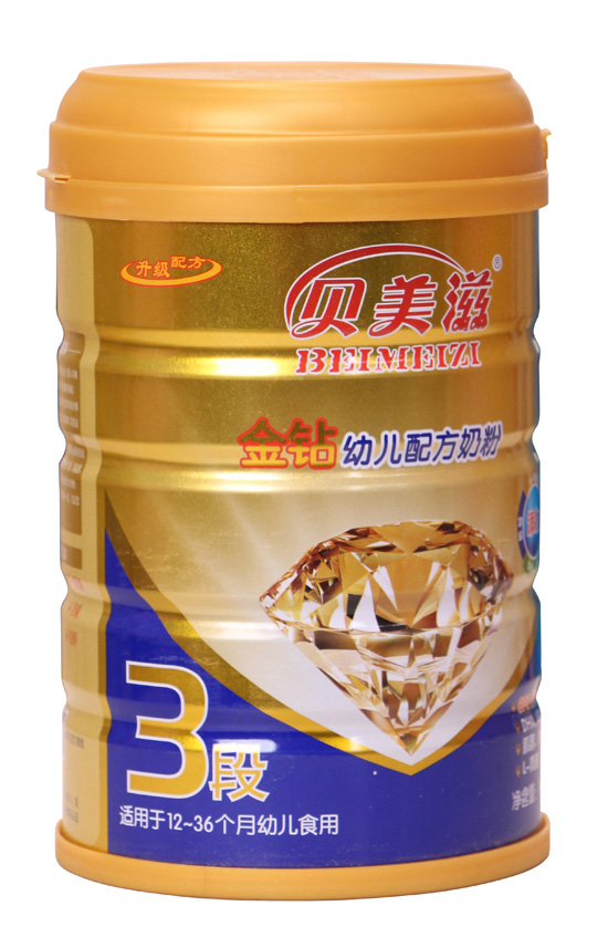 貝美滋金鉆嬰兒配方奶粉聽(tīng)裝3段