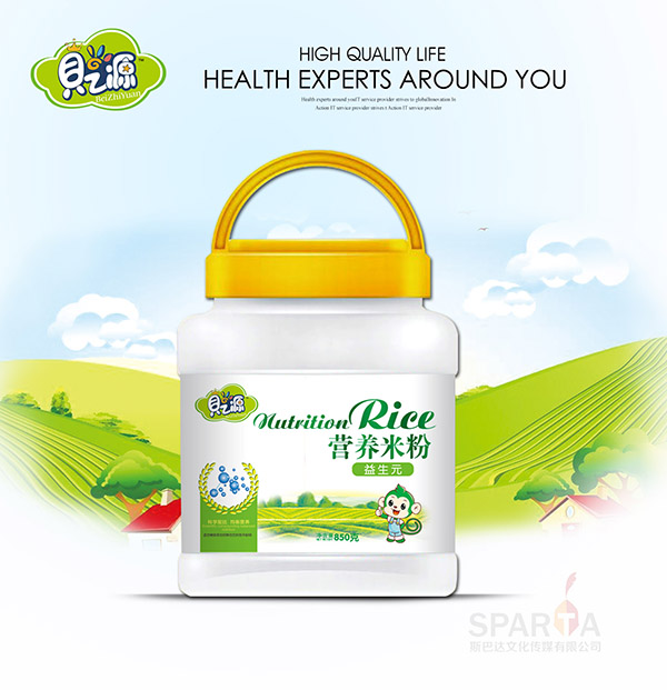 貝之源營養(yǎng)米粉透明桶-益生元