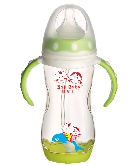 帥貝比PP自動有柄奶瓶
