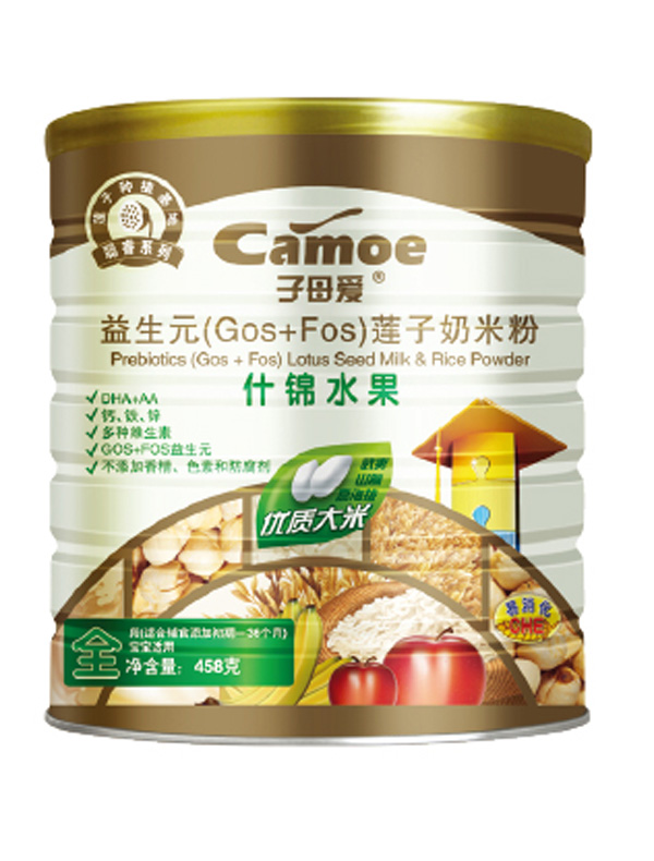 子母愛(ài)嬰幼益生元蓮子奶米粉什錦水果