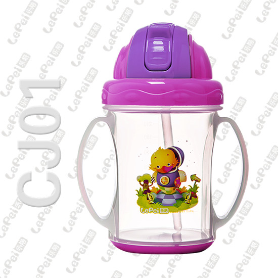 樂(lè)陪吸管水壺紫