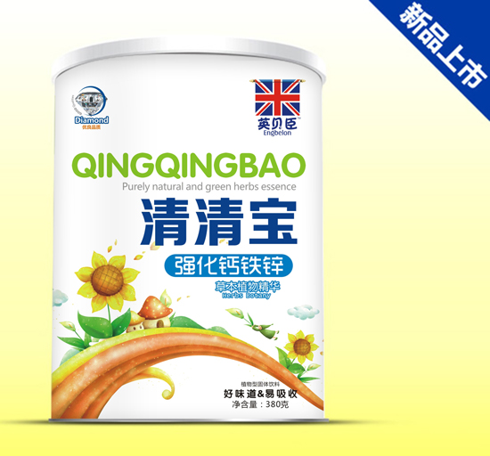 英貝臣強(qiáng)化鈣鐵鋅清清寶380g