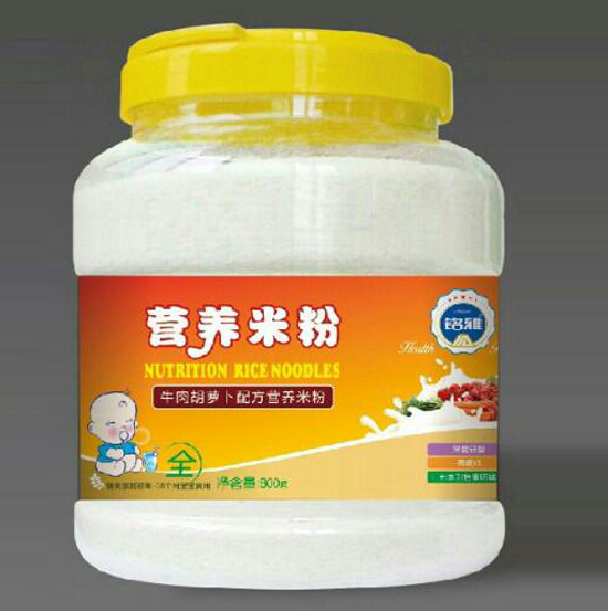 銘雅牛肉胡蘿卜營養(yǎng)米粉800g桶裝