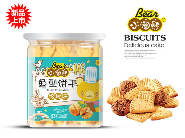 小淘熊魚(yú)型餅干-核桃味