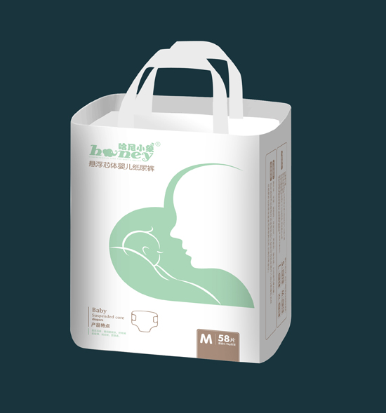 哈尼小象懸浮芯體嬰兒紙尿褲M碼58片