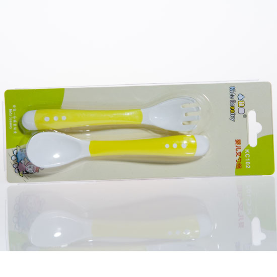 小孩國(guó)嬰兒叉勺組合黃色