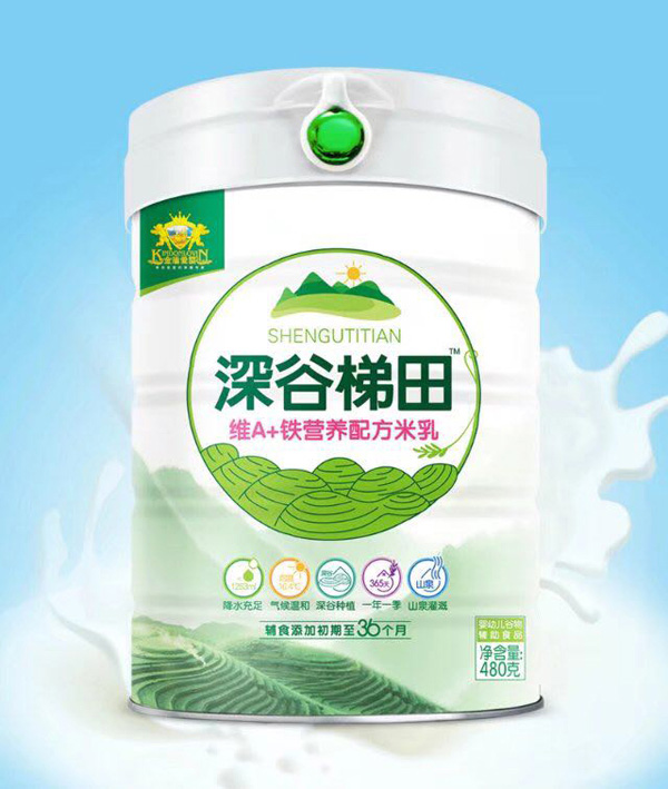 金盾愛嬰深谷梯田維A+鐵營養(yǎng)配方米乳