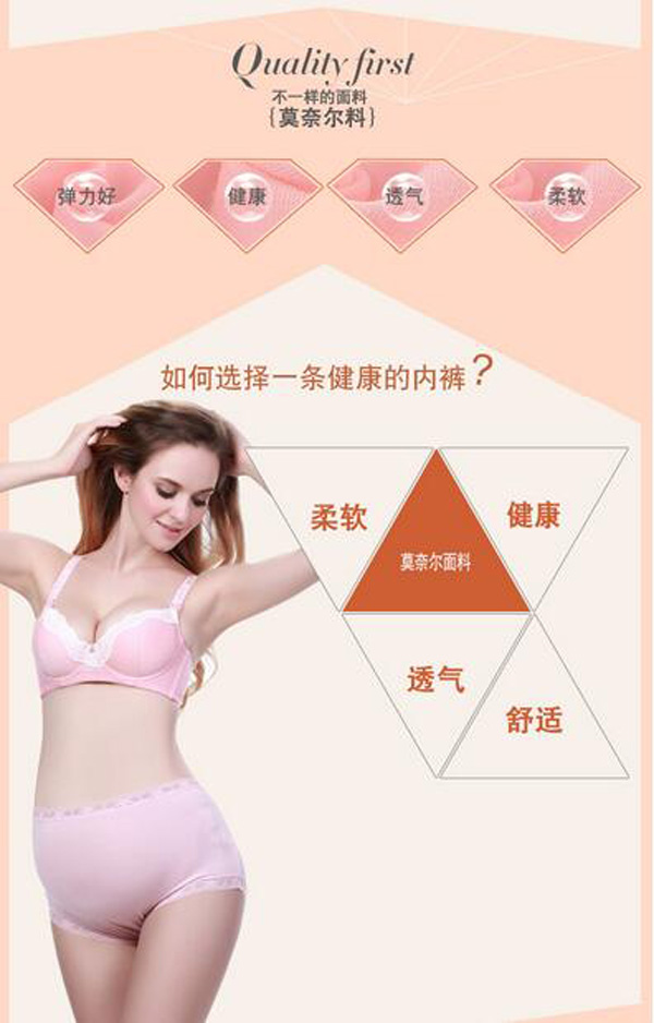 哇愛 孕婦可調(diào)節(jié)純棉托腹大碼內(nèi)褲特點.jpg