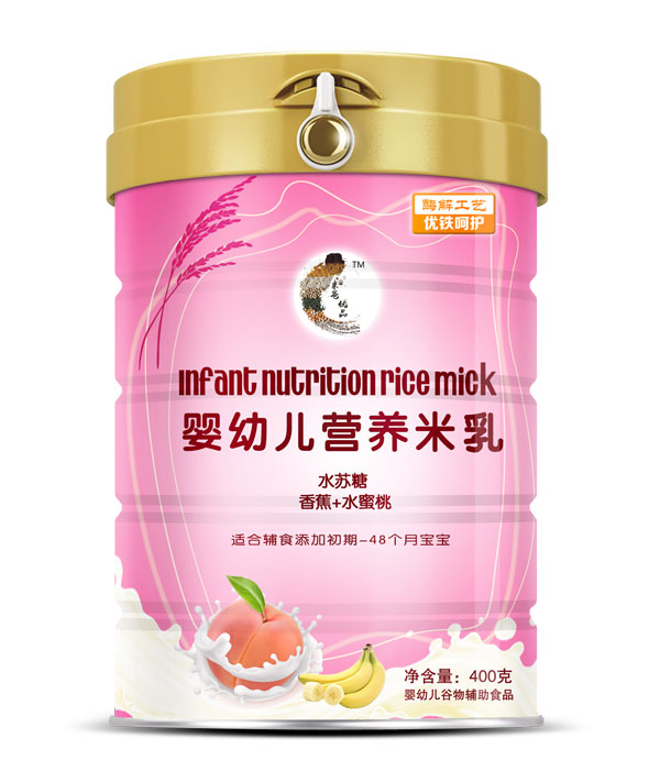 米爸優(yōu)品水蘇糖香蕉水蜜桃嬰幼兒營養(yǎng)米乳