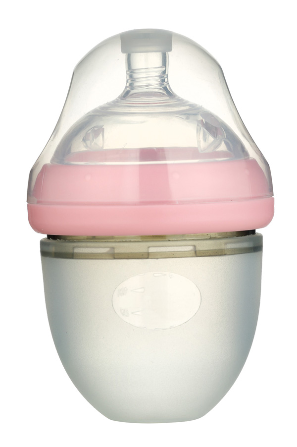 小蘋(píng)果硅膠奶瓶 紅色