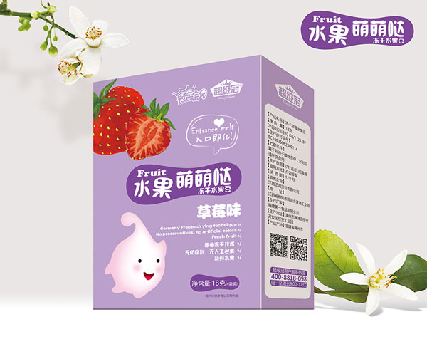 冠軍寶貝超級冠凍干水果奶豆(草莓)