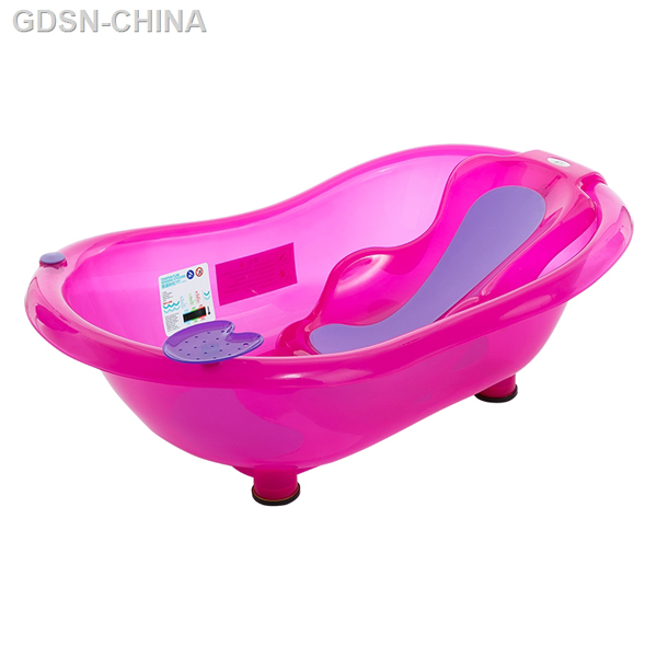 青蛙嘟迪測(cè)溫包膠躺板浴盆透明紅