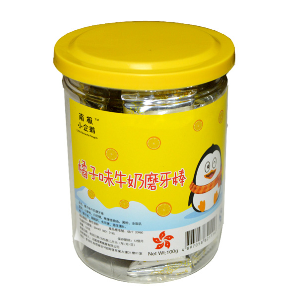 南極小企鵝橘子味牛奶磨牙棒