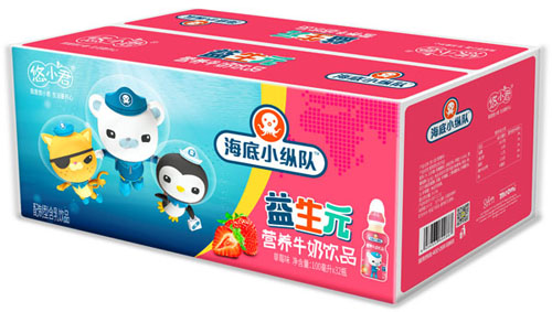 海底小縱隊(duì)益生元營養(yǎng)牛奶飲品(草莓味)箱裝