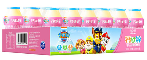 汪汪隊鈣鐵鋅營養(yǎng)酸奶飲品(草莓味)4瓶5排