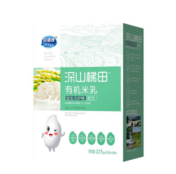 貝迪康深山梯田有機米乳-益生元護(hù)暢配方 盒裝