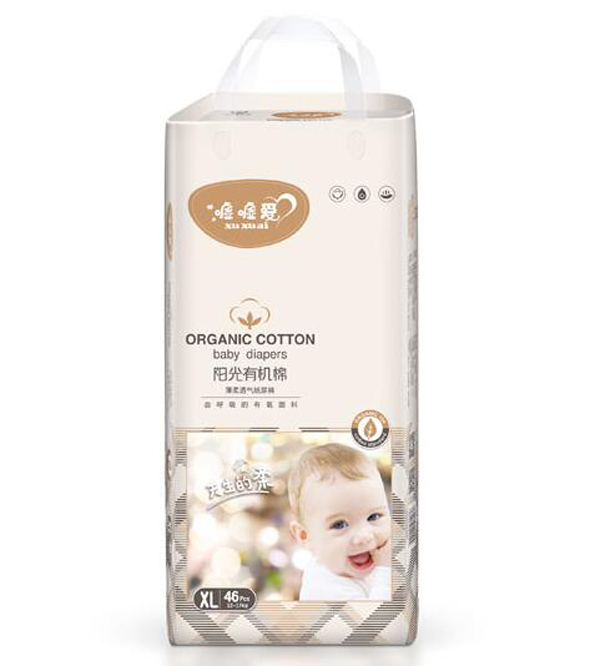 噓噓愛(ài)陽(yáng)光有機(jī)棉薄柔透氣紙尿褲XL