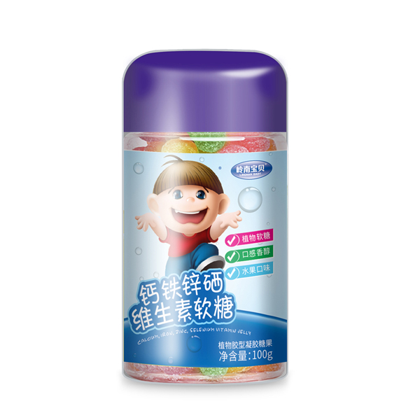 嶺南寶貝鈣鐵鋅維生素軟糖 100g
