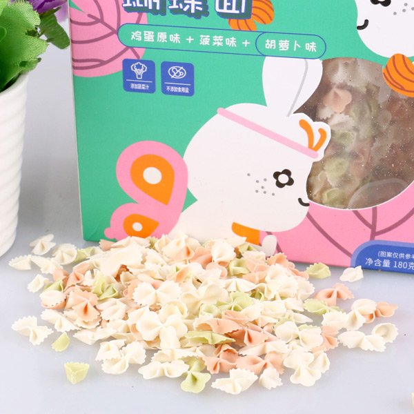 優(yōu)貝兔小蔬菜蝴蝶面-雞蛋原味+菠菜味+胡蘿卜味1.jpg