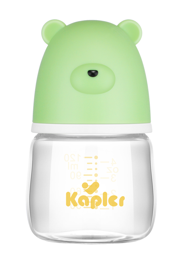 康喂兒呆呆熊玻璃120ml綠色