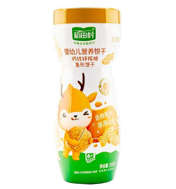 稻田村營(yíng)養(yǎng)餅干罐裝-核桃