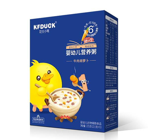 功夫小鴨嬰幼兒營養(yǎng)粥-牛肉胡蘿卜