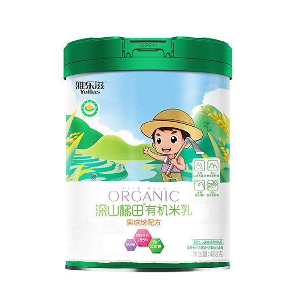 雅樂滋深山梯田有機米乳 果繽紛配方 聽裝