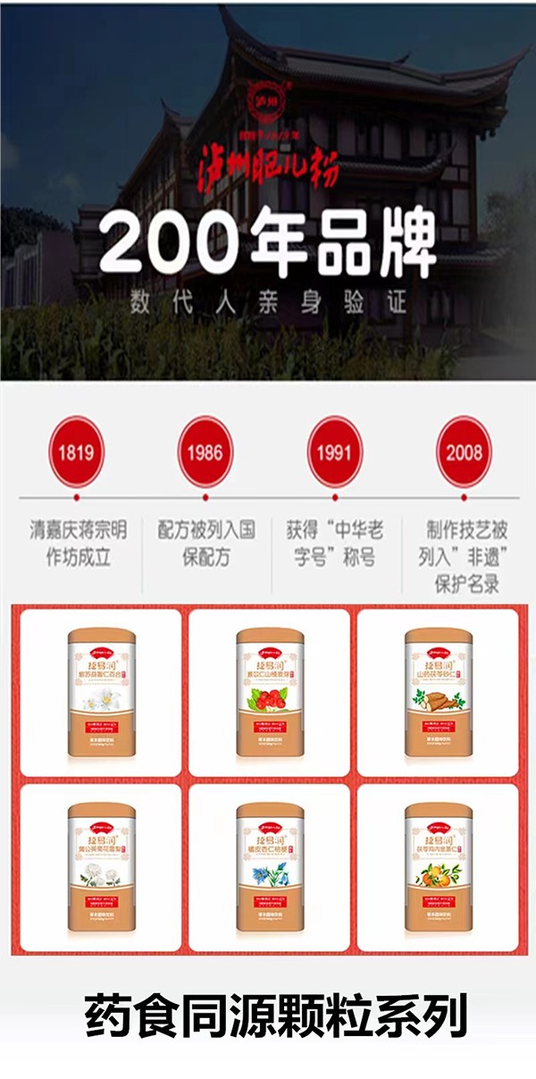瀘州肥兒粉捷易潤(rùn)藥食同源顆粒系列