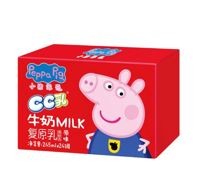 小豬佩奇CC乳牛奶復(fù)原乳調(diào)制乳245ml×24罐