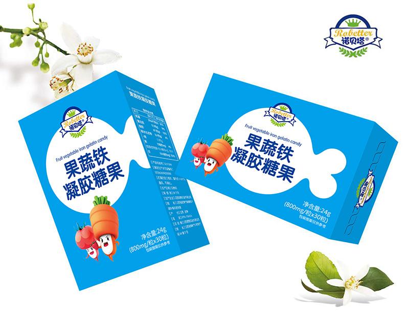 諾貝塔果蔬鐵凝膠糖果